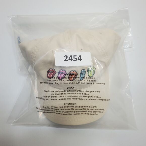 Rolling Stones Cap Hat Graphic American Eagle Beige Multicolor One Size NWT - Picture 11 of 11